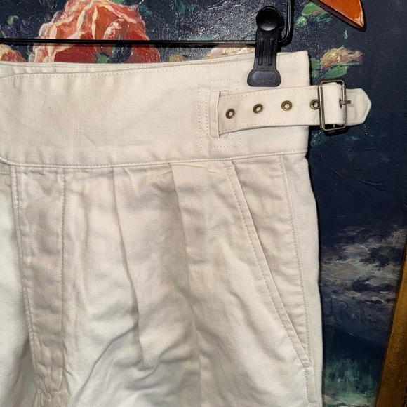 Banana Republic Heritage Explorer Pants Cream High Waist Cargo Style Belted 10 - Picture 5 of 8